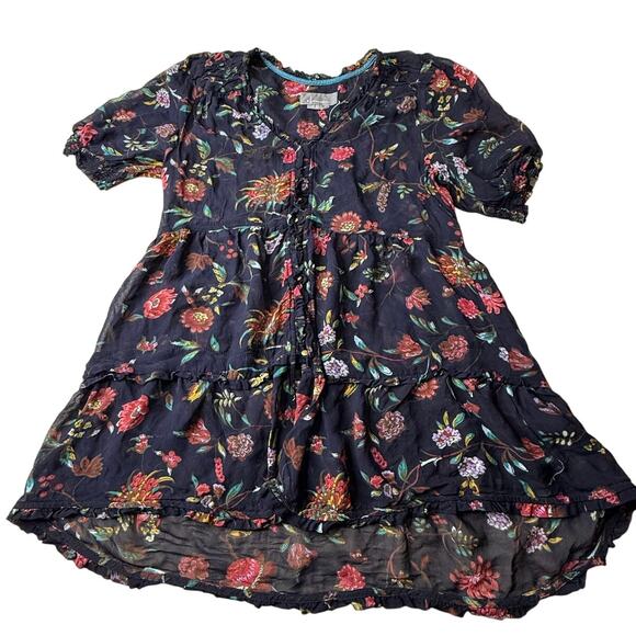 Anthropologie Salzburg Sheer Tunic Floral Blouse - Picture 3 of 9